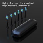 מברשת שיניים סוניקית נטענת מסוג USB עם טיימר חכם טעינה מהירה עם מחזיק