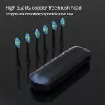 מברשת שיניים סוניקית נטענת מסוג USB עם טיימר חכם טעינה מהירה עם מחזיק